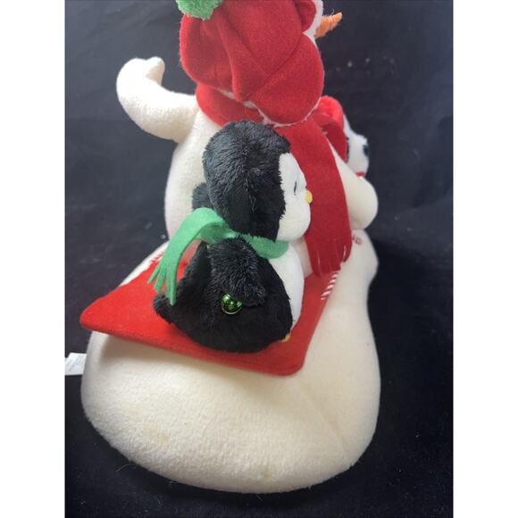 Vintage Hallmark 2007 Jingle Pals Snowman Snow What Fun Sledders Penguin Dog - Picture 7 of 8